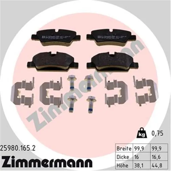 Liquidación Juego de pastillas de freno ZIMMERMANN 259801652