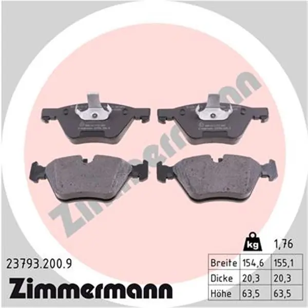 Juego de pastillas de freno ZIMMERMANN 237932009 Premium