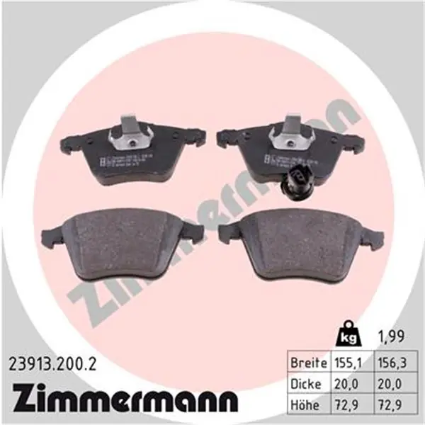 Gran Oferta Juego de pastillas de freno ZIMMERMANN 239132002