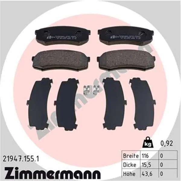 Tendencia Juego de pastillas de freno ZIMMERMANN 219471551