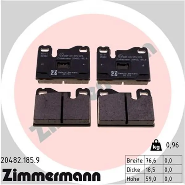 Juego de pastillas de freno ZIMMERMANN 204821859 Oferta De Temporada