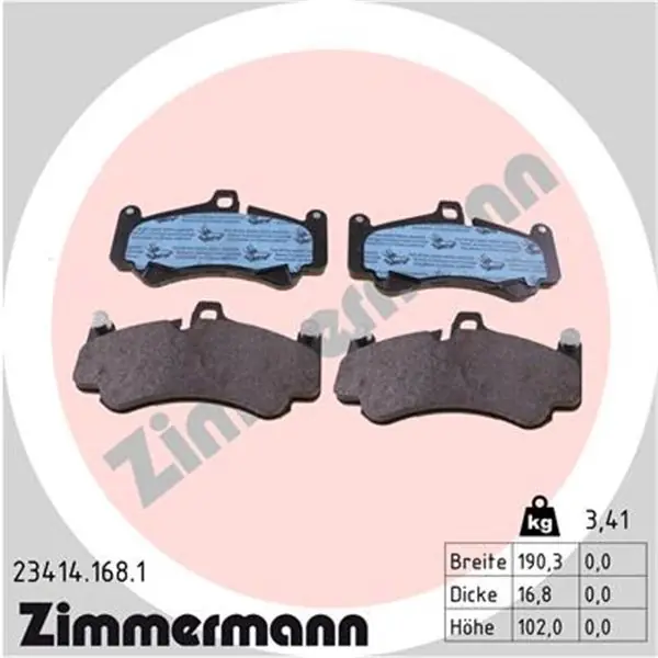 Pedido Al Por Mayor Juego de pastillas de freno ZIMMERMANN 234141681