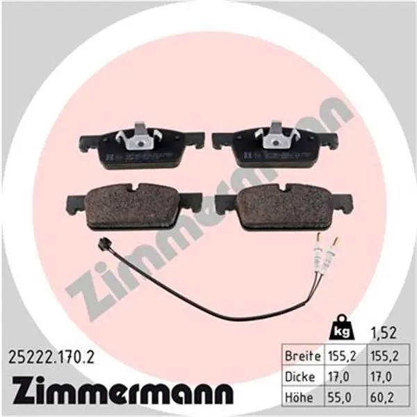 Súper Precio Juego de pastillas de freno ZIMMERMANN 252221702