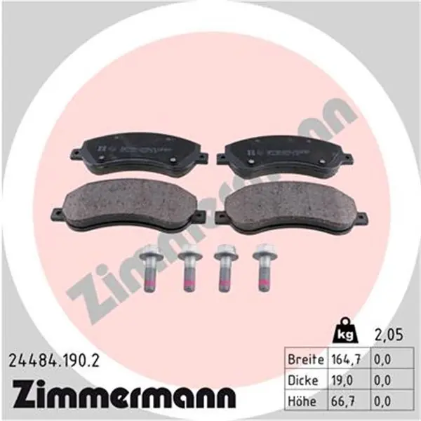 Juego de pastillas de freno ZIMMERMANN 244841902 Popular