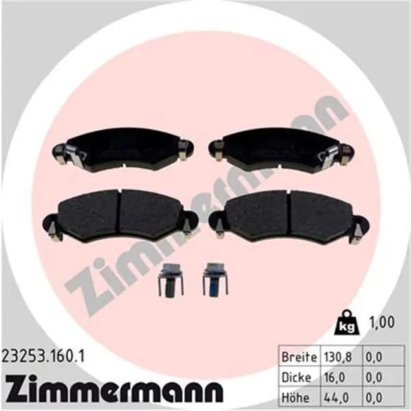 Juego de pastillas de freno ZIMMERMANN 232531601 Envío Gratis