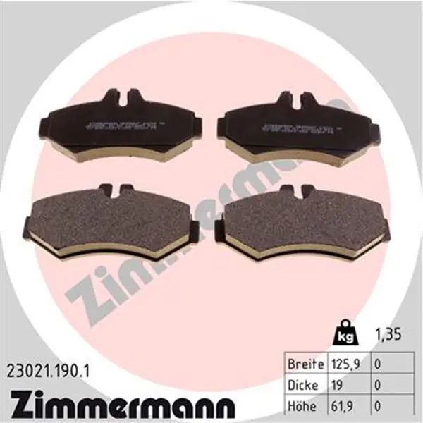 Económico Juego de pastillas de freno ZIMMERMANN 230211901
