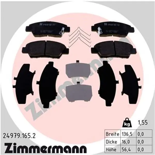 Barato Juego de pastillas de freno ZIMMERMANN 249791652