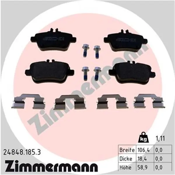 Juego de pastillas de freno ZIMMERMANN 248481853 Venta Final