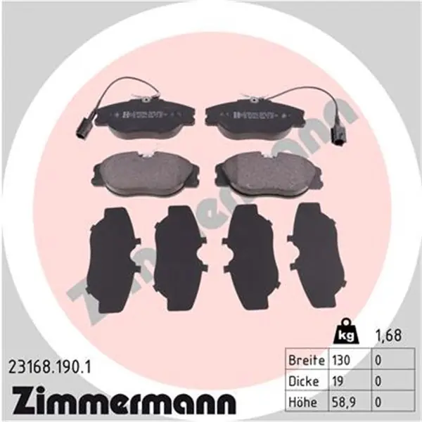 Juego de pastillas de freno ZIMMERMANN 231681901 Bestseller