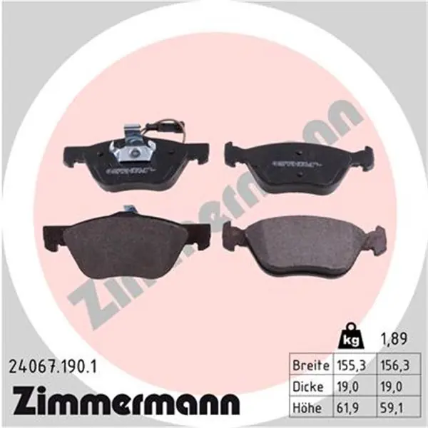 Juego de pastillas de freno ZIMMERMANN 240671901 Barato