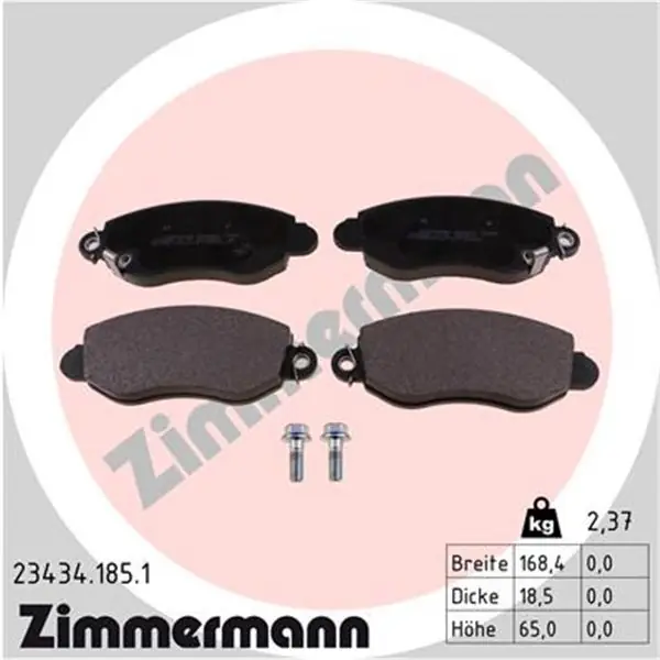 Juego de pastillas de freno ZIMMERMANN 234341851 No Te Lo Pierdas