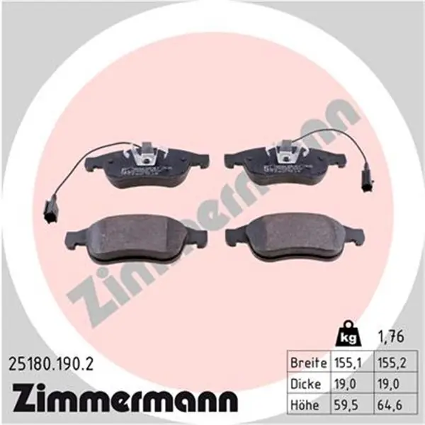 Juego de pastillas de freno ZIMMERMANN 251801902 Oferta De Temporada