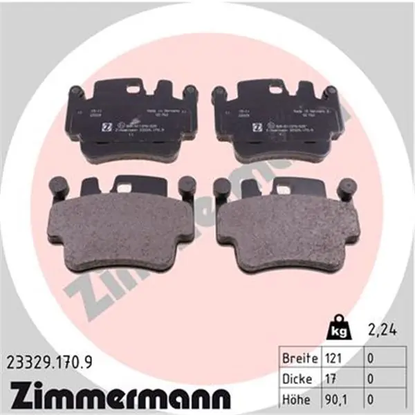 Auténtico Juego de pastillas de freno ZIMMERMANN 233291709