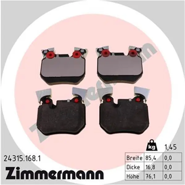 Rebajas Juego de pastillas de freno ZIMMERMANN 243151681