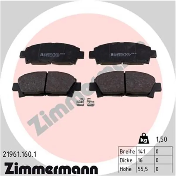 Juego de pastillas de freno ZIMMERMANN 219611601 Imprescindible (Must-Have)