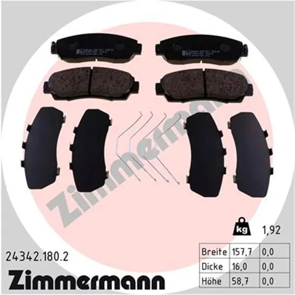 Juego de pastillas de freno ZIMMERMANN 243421802 Nueva Colección