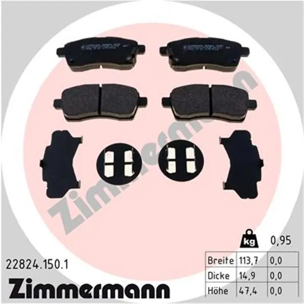 Favorito De Clientes Juego de pastillas de freno ZIMMERMANN 228241501