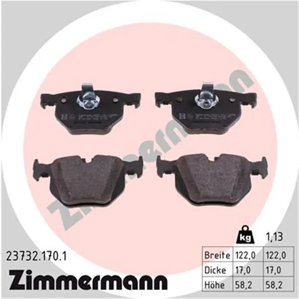 Novedad Juego de pastillas de freno ZIMMERMANN 237321701