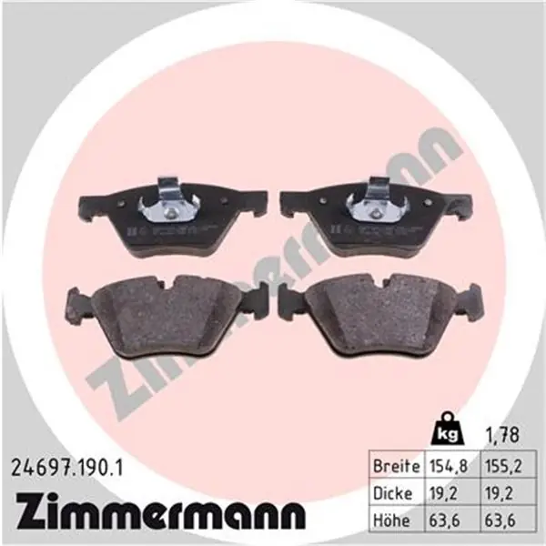 Juego de pastillas de freno ZIMMERMANN 246971901 Moderno