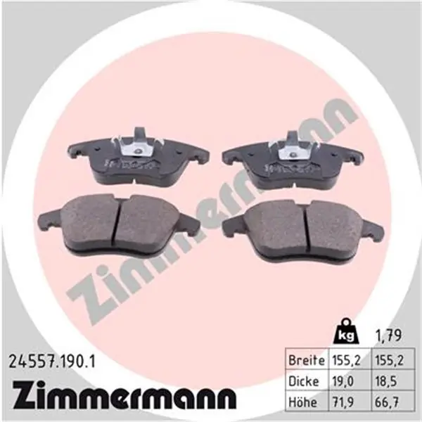 Artesanal Juego de pastillas de freno ZIMMERMANN 245571901