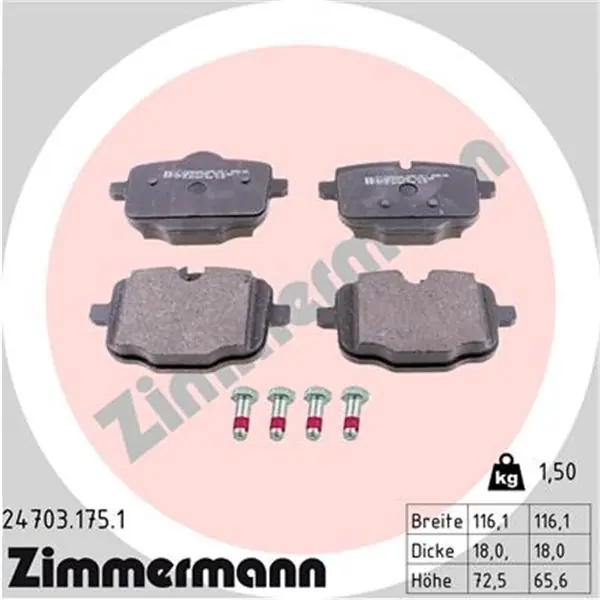 Bestseller Juego de pastillas de freno ZIMMERMANN 247031751