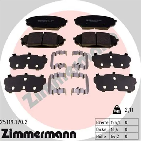 Juego de pastillas de freno ZIMMERMANN 251191702 Oferta De Temporada