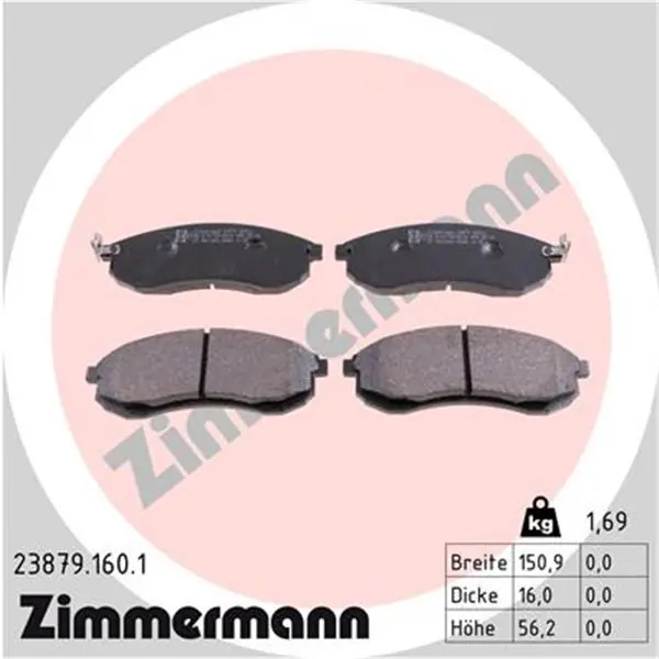 Juego de pastillas de freno ZIMMERMANN 238791601 Bestseller