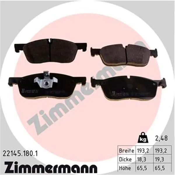 Oferta Juego de pastillas de freno ZIMMERMANN 221451801
