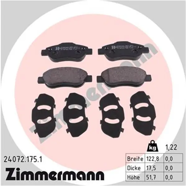 Gran Oferta Juego de pastillas de freno ZIMMERMANN 240721751