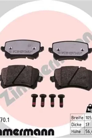 Juego de pastillas de freno ZIMMERMANN 244839701 Lujoso