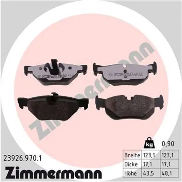 Juego de pastillas de freno ZIMMERMANN 239269701 Entrega Rápida