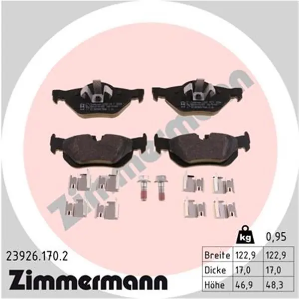 Juego de pastillas de freno ZIMMERMANN 239261702 Nueva Colección