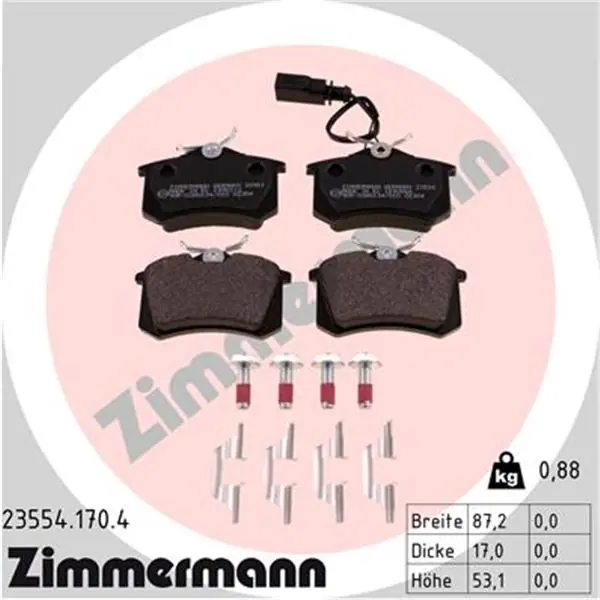 Juego de pastillas de freno ZIMMERMANN 235541704 Envío Exprés