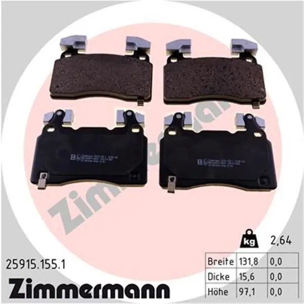 Envío Inmediato Juego de pastillas de freno ZIMMERMANN 259151551