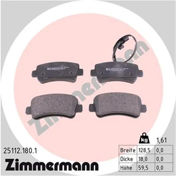 Comprar En Línea Juego de pastillas de freno ZIMMERMANN 251121801