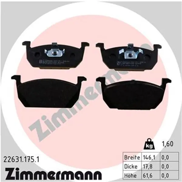 Promoción Juego de pastillas de freno ZIMMERMANN 226311751