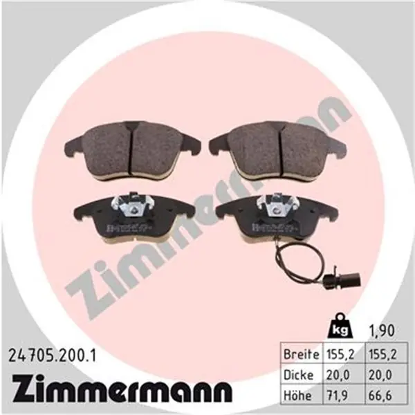 Comprar En Línea Juego de pastillas de freno ZIMMERMANN 247052001