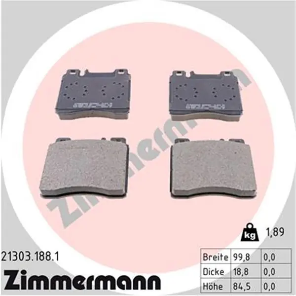 Juego de pastillas de freno ZIMMERMANN 213031881 Solo Por Tiempo Limitado