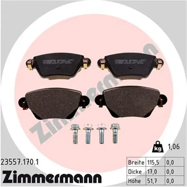 Oferta Flash Juego de pastillas de freno ZIMMERMANN 235571701