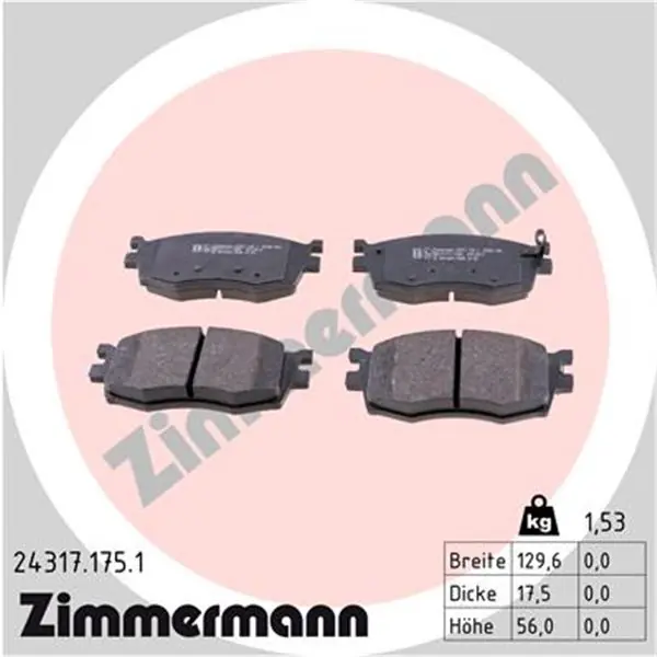 Mejor Calidad Juego de pastillas de freno ZIMMERMANN 243171751