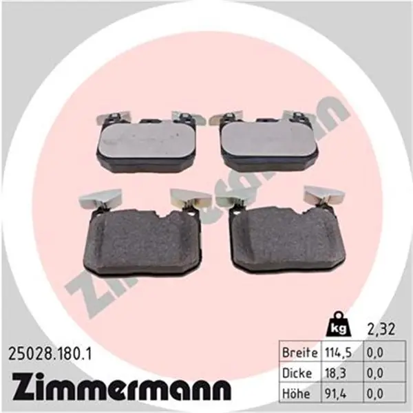 Juego de pastillas de freno ZIMMERMANN 250281801 Económico
