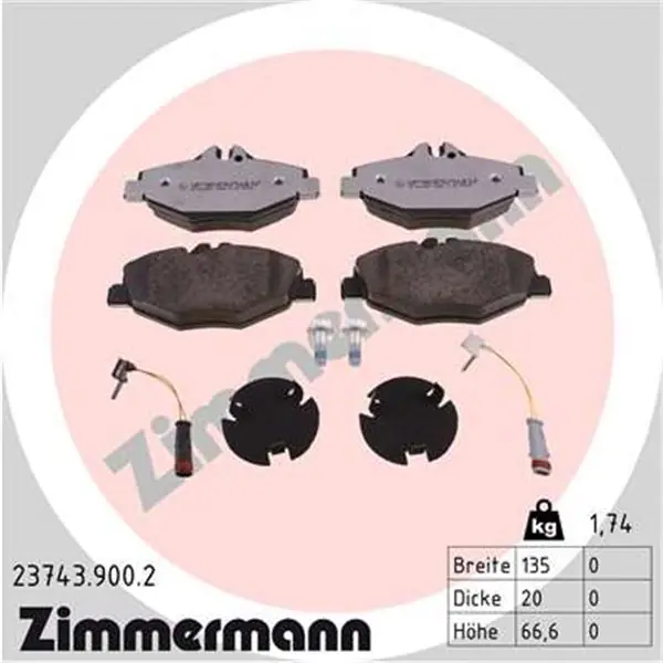 Gran Oferta Juego de pastillas de freno ZIMMERMANN 237439002