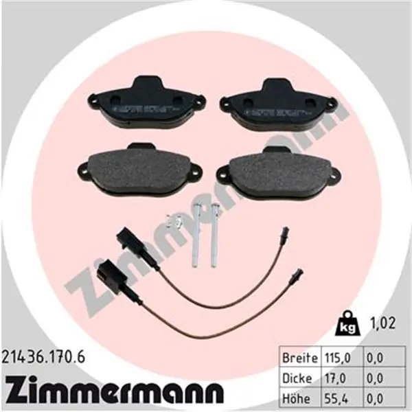 Favorito De Clientes Juego de pastillas de freno ZIMMERMANN 214361706
