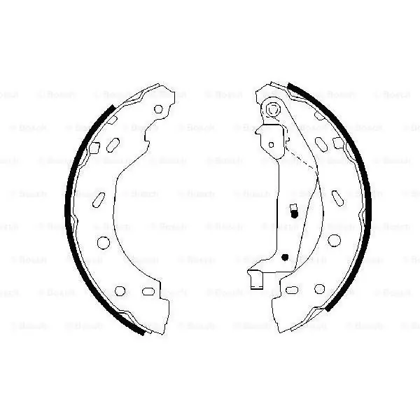 (BS840) Zapatas de freno BOSCH 0986487600 Premium