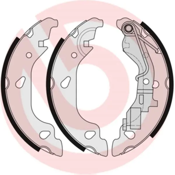 Juego de 4 zapatas de freno BREMBO S23521 Económico