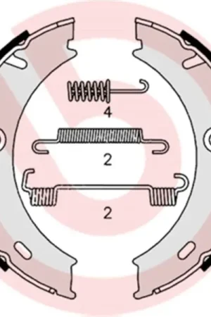 Stock Limitado Juego de 4 zapatas de freno BREMBO S50512