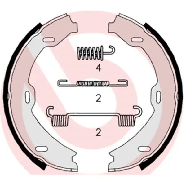 Oferta De Temporada Juego de 4 zapatas de freno BREMBO S50518