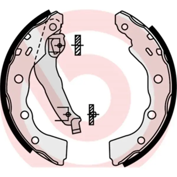 Hecho A Mano Juego de 4 zapatas de freno BREMBO S54515