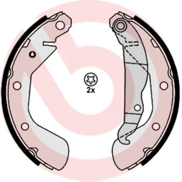 Hecho A Mano Juego de 4 zapatas de freno BREMBO S59514