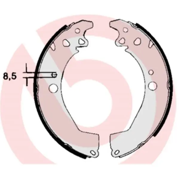 Original Juego de 4 zapatas de freno BREMBO S61506